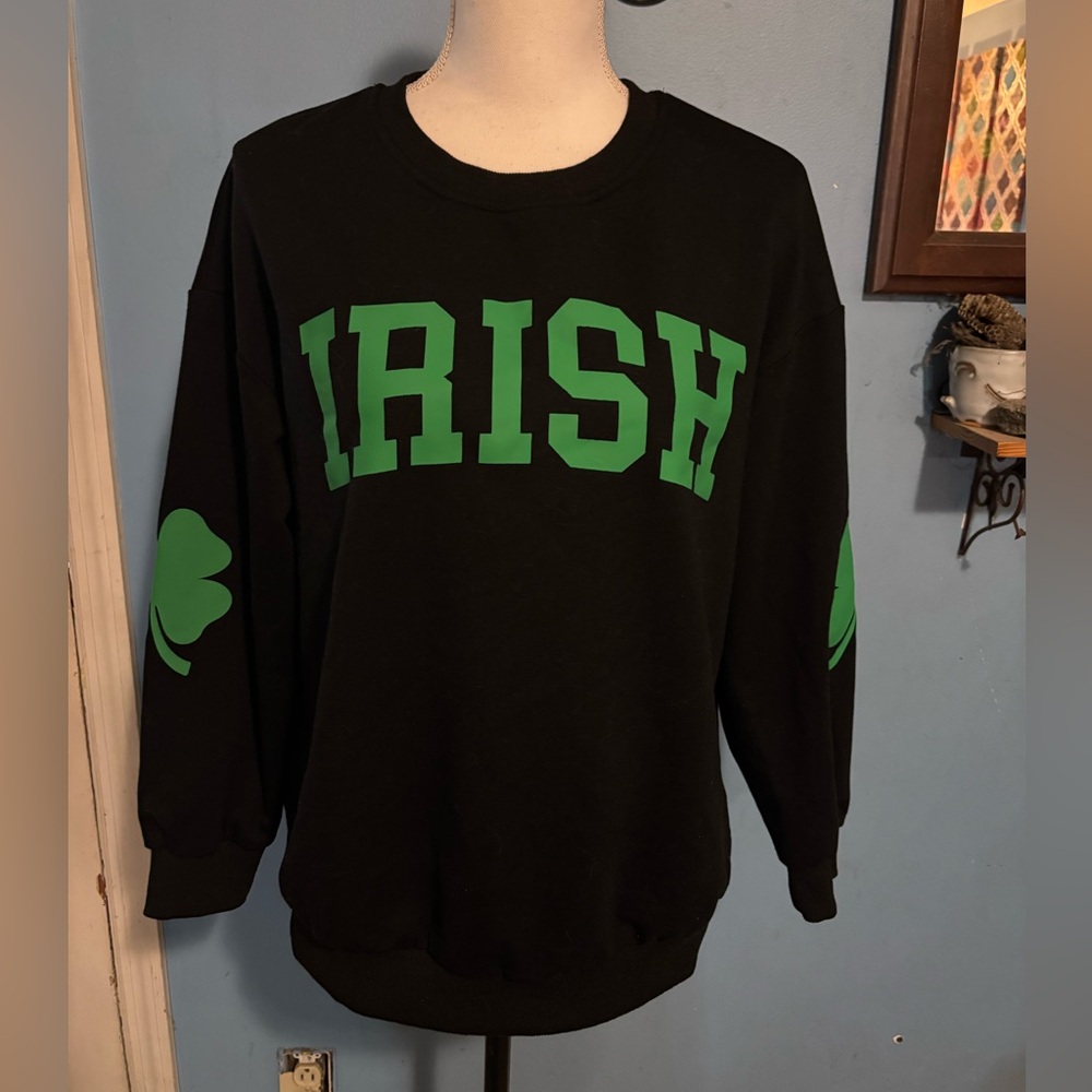 Irish, Shamrock, Crew Neck, Sweatshirt